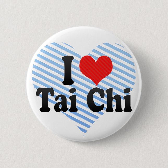 Badge Rond 5 Cm J'aime le Chi de Tai (Devant)