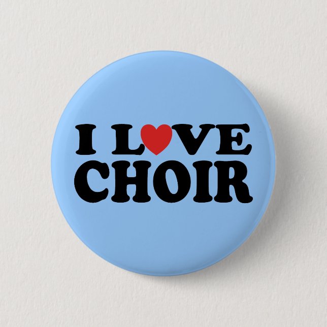 Badge Rond 5 Cm J'aime le choeur (Devant)