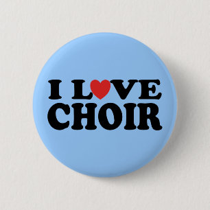 Badge Rond 5 Cm J'aime le choeur