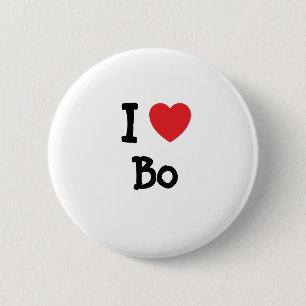 Badge Rond 5 Cm J'aime le coeur Bo personnalisé