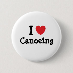 Badge Rond 5 Cm J'aime le coeur de Canoë personnalisé