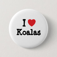 J'aime le coeur Koalas personnalisé
