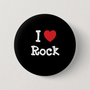 Badge Rond 5 Cm J'aime le coeur rock personnalisé