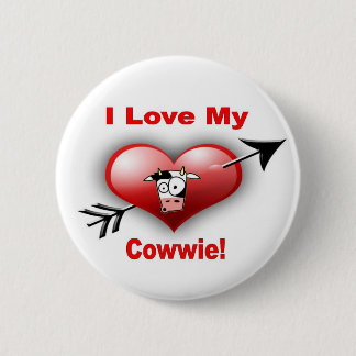 Badge Rond 5 Cm j'aime le cowwie