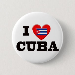 Badge Rond 5 Cm J'aime le Cuba