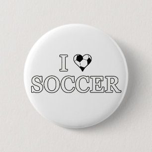 Badge Rond 5 Cm J'Aime Le Football