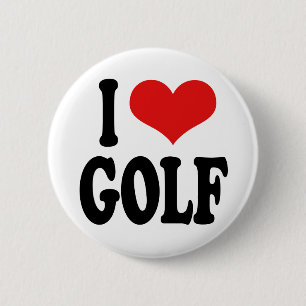 Badge Rond 5 Cm J'aime le golf