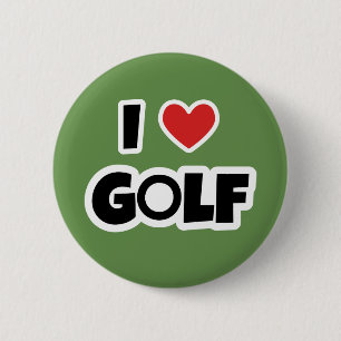 Badge Rond 5 Cm J'aime le golf