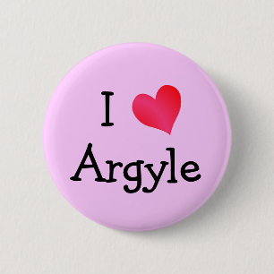 Badge Rond 5 Cm J'aime le Jacquard