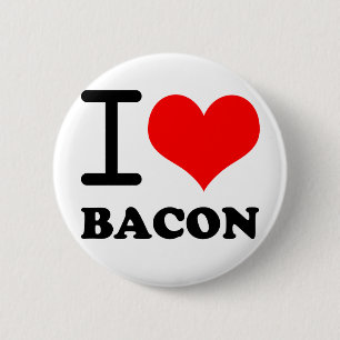 Badge Rond 5 Cm J'aime le lard