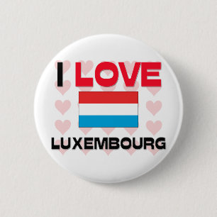 Badge Rond 5 Cm J'aime le Luxembourg