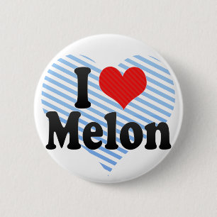 Badge Rond 5 Cm J'aime le melon