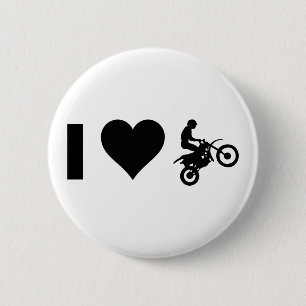 Badge Rond 5 Cm J'aime le motocross