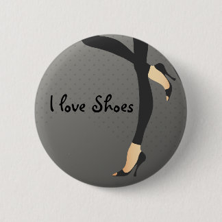 Badge Rond 5 Cm J'aime le Pin de mode de chaussures