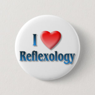 Badge Rond 5 Cm J'aime le Pin de réflexothérapie