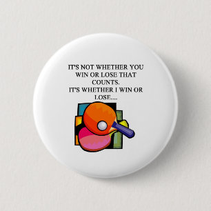Badge Rond 5 Cm j'aime le ping-pong