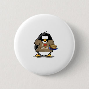 Badge Rond 5 Cm J'aime le pingouin de Latkes