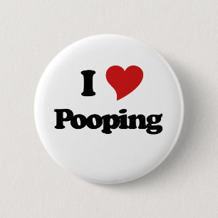 Badge Rond 5 Cm J'Aime Le Pooping