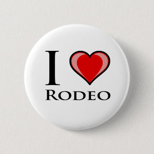Badge Rond 5 Cm J'aime le rodéo