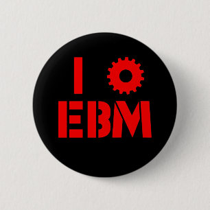 Badge Rond 5 Cm J'AIME le rouge d'EBM