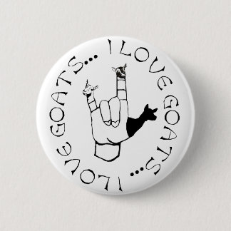 Badge Rond 5 Cm J'aime le symbole de main de langue des signes