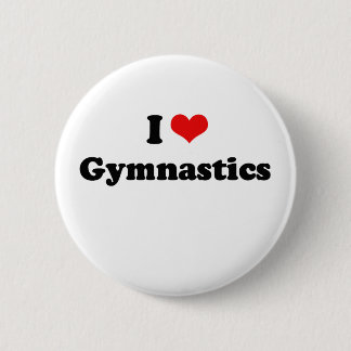 Badge Rond 5 Cm J'aime le T-shirt de gymnastique