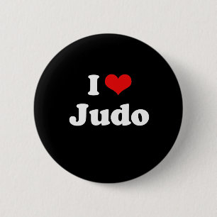 Badge Rond 5 Cm J'aime le T-shirt de judo