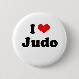 Badge Rond 5 Cm J'aime le T-shirt de judo