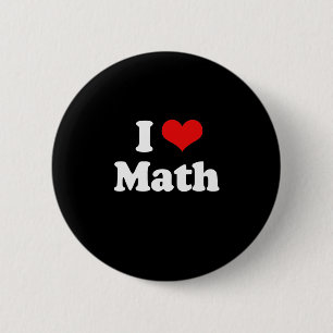 Badge Rond 5 Cm J'aime le T-shirt de maths