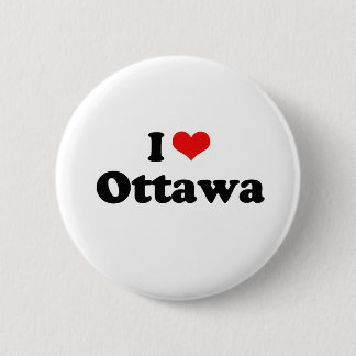 Badge Rond 5 Cm J'aime le T-shirt d'Ottawa