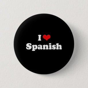 Badge Rond 5 Cm J'aime le T-shirt espagnol
