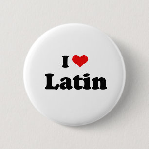 Badge Rond 5 Cm J'aime le T-shirt latin