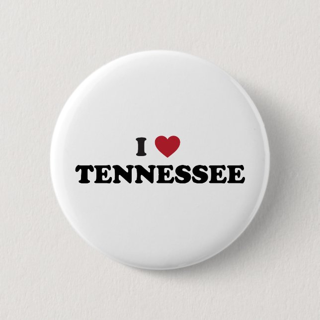 Badge Rond 5 Cm J'aime le Tennessee (Devant)