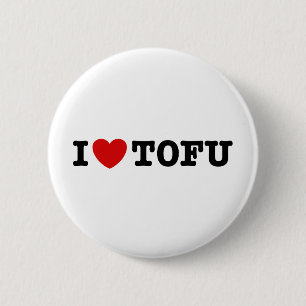Badge Rond 5 Cm J'aime le tofu