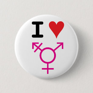 Badge Rond 5 Cm J'aime le transsexuel