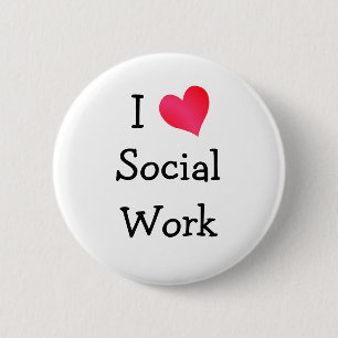 Badge Rond 5 Cm J'aime le travail social