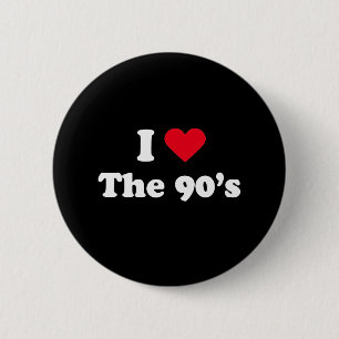 Badge Rond 5 Cm J'aime les années 90
