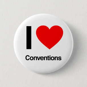 Badge Rond 5 Cm j'aime les conventions