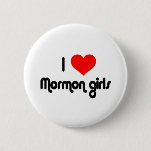 Badge Rond 5 Cm J'aime les filles mormones