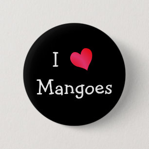 Badge Rond 5 Cm J'aime les mangues