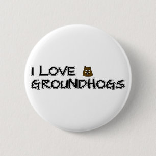 Badge Rond 5 Cm J'aime les marmottes