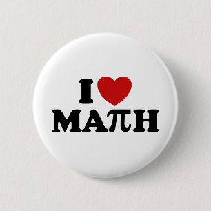 Badge Rond 5 Cm J'aime les maths