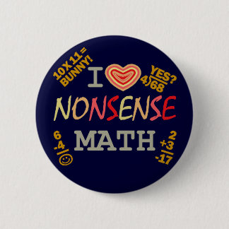 Badge Rond 5 Cm J'aime les maths absurdes