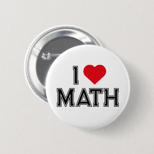 Badge Rond 5 Cm J'aime les maths vintage rétro maths