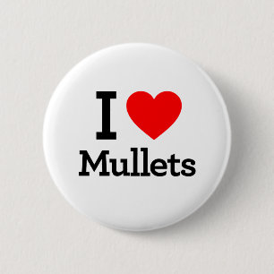 Badge Rond 5 Cm J'aime les Mullets