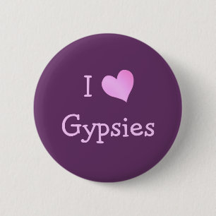 Badge Rond 5 Cm J'aime les tziganes