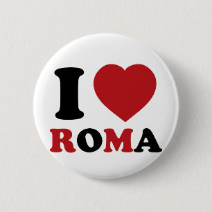 Badge Rond 5 Cm J'aime l'Italie