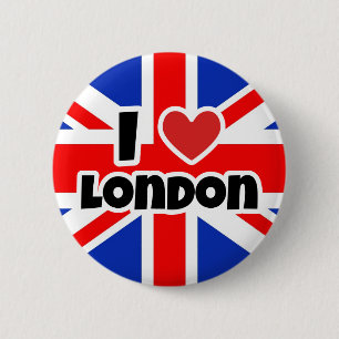 Badge Rond 5 Cm J'aime Londres