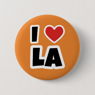 Badge Rond 5 Cm J'aime Los Angeles