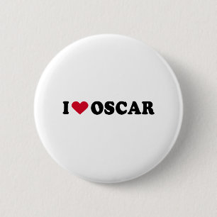 BADGE ROND 5 CM J'AIME L'OSCAR